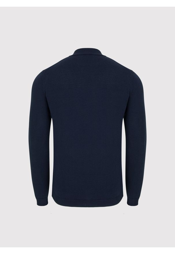 Pako Lorente - PAKO LORENTE - Granatowy bawełniany półgolf męski. Kolor: niebieski, zielony. Materiał: bawełna. Sezon: jesień