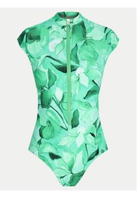 Seafolly Strój kąpielowy Secret Garden 60276-220 Zielony. Kolor: zielony. Materiał: syntetyk