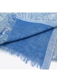Wittchen - Damski szal z bawełny dwustronny. Kolor: niebieski. Materiał: bawełna. Wzór: gładki. Styl: klasyczny, elegancki #4