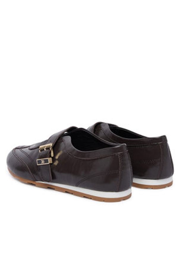 TOMMY HILFIGER - Tommy Hilfiger Baleriny Bella Ballet Mary Jane FW0FW09416 Brązowy. Kolor: brązowy. Materiał: skóra