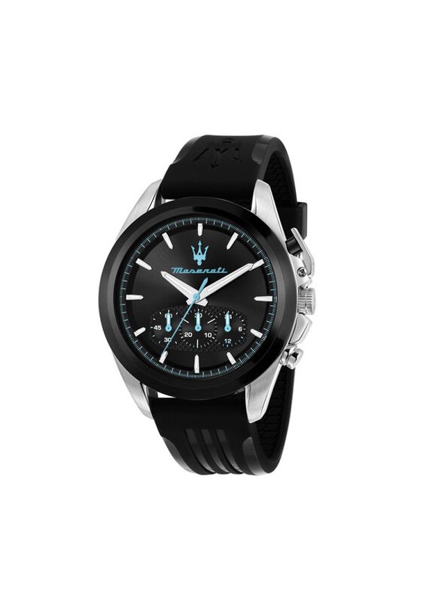 Maserati Zegarek Traguardo Chronograph R8871612047 Czarny. Kolor: czarny. Materiał: syntetyk