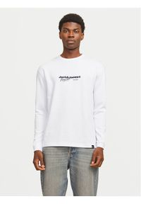 Jack & Jones - Jack&Jones Longsleeve Charlie 12265426 Biały Regular Fit. Kolor: biały. Materiał: syntetyk. Długość rękawa: długi rękaw