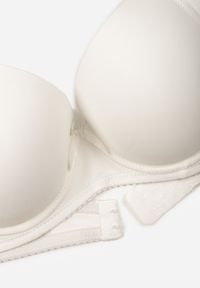 Renee - Jasnobeżowy Gładki Biustonosz o Klasycznym Fasonie Arriethia. Kolor: beżowy. Wzór: gładki #6