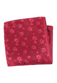 His Story - Poszetka, Czerwona w Kwiatki, Męska, Elegancka, Motyw Florystyczny -HIS STORY. Kolor: czerwony. Materiał: mikrofibra. Wzór: kwiaty #1