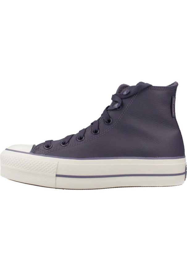 Converse - Buty CONVERSE CHUCK TAYLOR ALL STAR LIFT HI SHADOW Fioletowy. Kolor: fioletowy. Materiał: tkanina, skóra. Model: Converse All Star