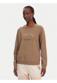 Liu Jo Sport Bluza TA5168 FS090 Brązowy Regular Fit. Kolor: brązowy. Materiał: bawełna. Styl: sportowy