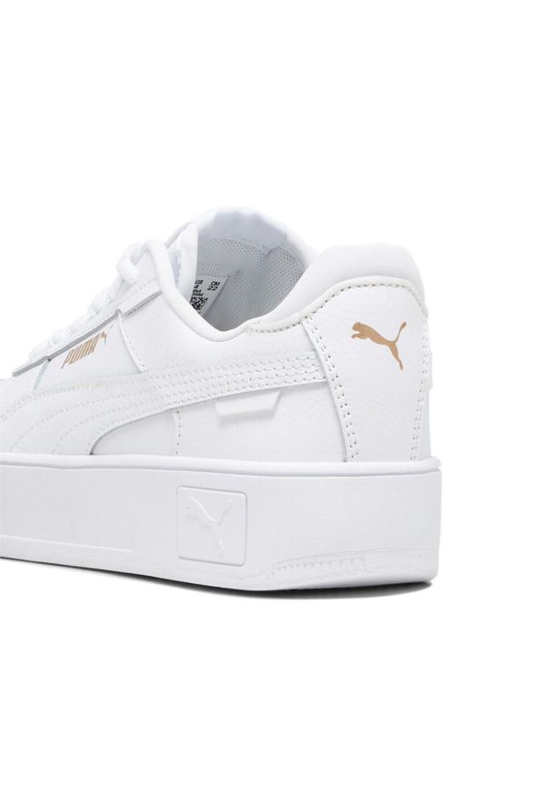 Puma - Młodzieżowe sneakersy Carina Street PUMA White Gold. Kolor: biały, wielokolorowy, żółty. Sezon: lato. Sport: turystyka piesza