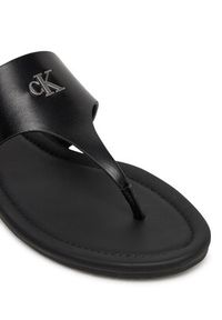 Calvin Klein Jeans Japonki Flat Sandal Toepost Mg YW0YW01691 Czarny. Kolor: czarny. Materiał: skóra #6