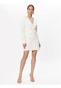 TwinSet - TWINSET Sukienka koktajlowa 231TP3100 Biały Regular Fit. Kolor: biały. Materiał: wiskoza. Styl: wizytowy