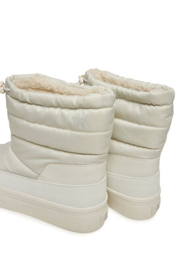 Calvin Klein Śniegowce Vulc Flatf Snowboot Nylon Mix Mg YW0YW01977 Biały. Kolor: biały. Materiał: materiał