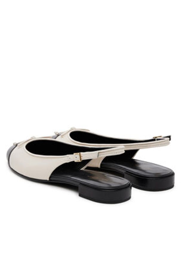 Tory Burch Baleriny 166592 Beżowy. Kolor: beżowy. Materiał: skóra