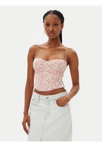 BARDOT Top Estie Embroidered 59828TB Kolorowy Slim Fit. Materiał: syntetyk. Wzór: kolorowy