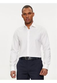 Michael Kors Koszula MD0DS01032 Biały Slim Fit. Kolor: biały. Materiał: bawełna