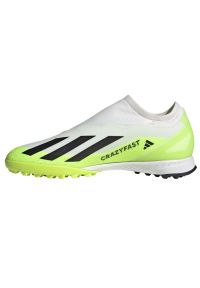 Adidas - Buty piłkarskie adidas X Crazyfast.3 Ll Tf M ID9346 białe białe. Kolor: biały. Materiał: guma, syntetyk. Sport: piłka nożna