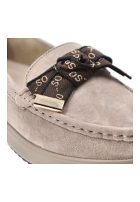 Mokasyny damskie Filippo, o klasycznym kroju z cholewką ze skóry naturalnej osadzone na lekkiej elastycznej podeszwie z dekoracyjną kokardą, beżowe,. Kolor: beżowy. Materiał: skóra. Szerokość cholewki: normalna. Styl: klasyczny #2