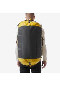 FORCLAZ - Torba trekkingowa Forclaz Duffel 500 Extend 80-120 litrów. Kolor: wielokolorowy, żółty, szary. Materiał: tkanina, materiał