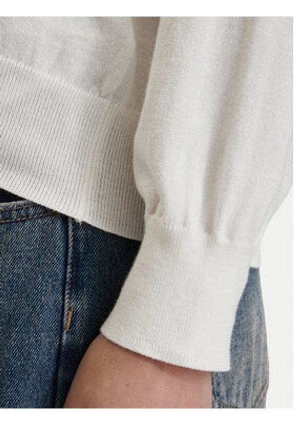 Tommy Jeans Sweter DW0DW22778 Biały Regular Fit. Kolor: biały. Materiał: bawełna