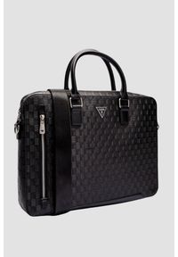 Guess - GUESS Сzarna męska aktówka Torino Briefcase. Kolor: czarny. Materiał: materiał. Styl: elegancki, biznesowy, klasyczny #6