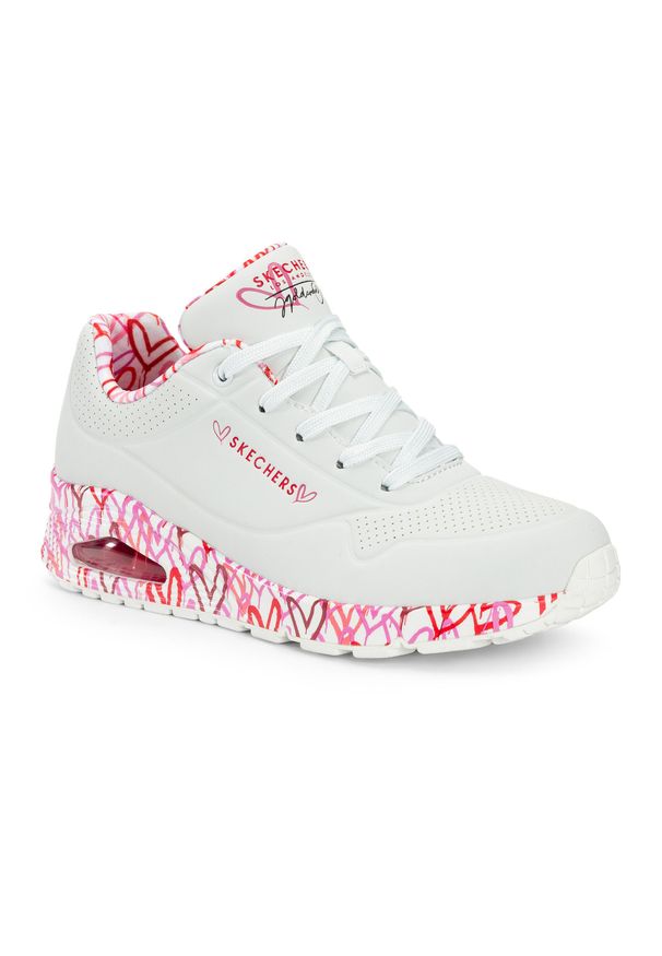 skechers - Buty damskie SKECHERS Uno Loving Love. Kolor: biały