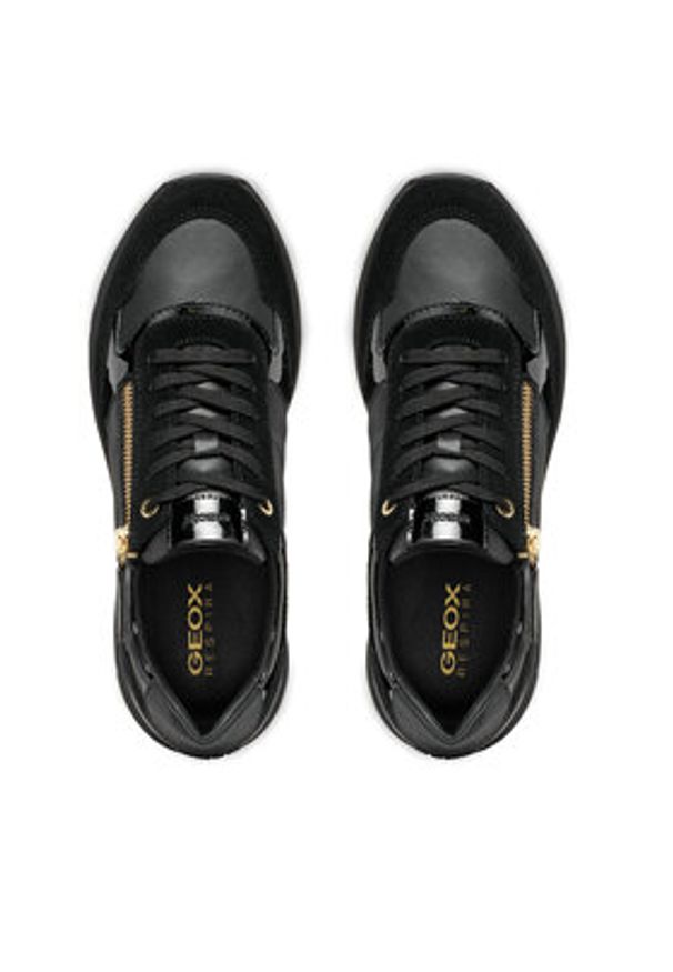 Geox Sneakersy D Desya D4600A 08522 C9999 Czarny. Kolor: czarny. Materiał: skóra