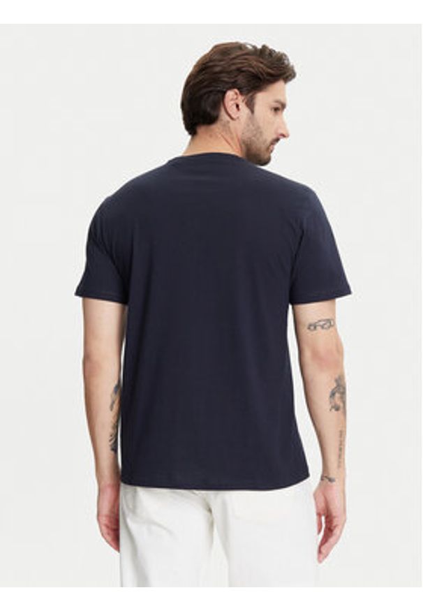 Guess T-Shirt M5YI15 I3Z14 Granatowy Regular Fit. Kolor: niebieski. Materiał: bawełna
