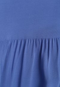 Born2be - Niebieska Rozkloszowana Sukienka z Bawełny na Ramiączkach Zasea. Okazja: na co dzień, na randkę. Typ kołnierza: dekolt w kształcie V. Kolor: niebieski. Materiał: bawełna. Długość rękawa: na ramiączkach. Styl: casual, elegancki #6