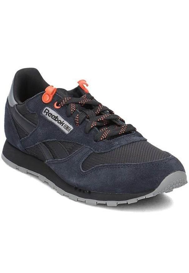 Buty do chodzenia dla dzieci Reebok Classic Leather. Zapięcie: sznurówki. Kolor: czarny. Materiał: tkanina, materiał, skóra, syntetyk. Szerokość cholewki: normalna. Model: Reebok Classic. Sport: turystyka piesza