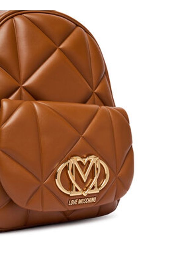Love Moschino - LOVE MOSCHINO Plecak JC4037PP0OLC0200 Brązowy. Kolor: brązowy. Materiał: skóra