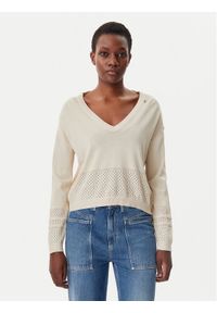 Gaudi Sweter 511BD53022 Beżowy Regular Fit. Kolor: beżowy. Materiał: syntetyk #1