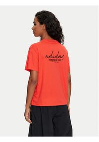 Adidas - adidas T-Shirt Signature Graphic Print IY1460 Pomarańczowy Loose Fit. Kolor: pomarańczowy. Materiał: bawełna. Wzór: nadruk #6