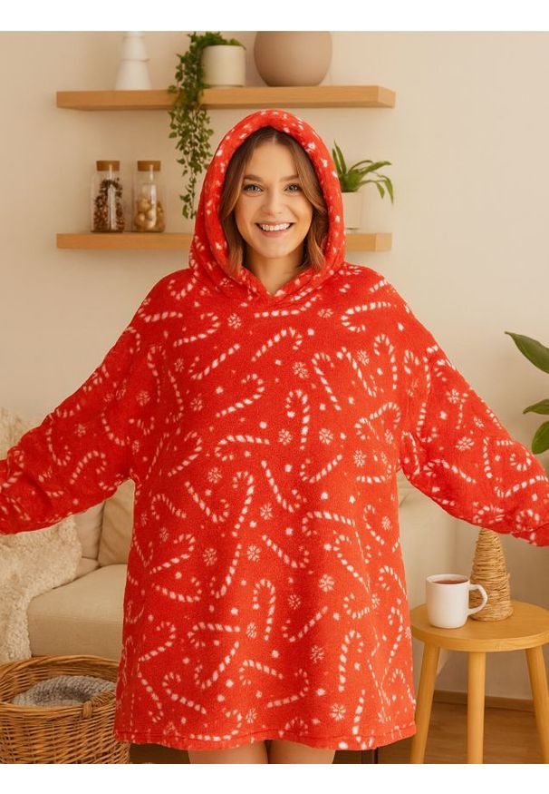 Sinsay - Bluza snuddie - czerwony. Kolor: czerwony