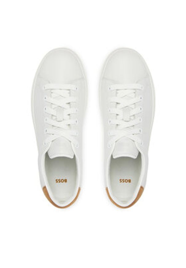 BOSS Sneakersy Kieran 50536393 Biały. Kolor: biały. Materiał: skóra
