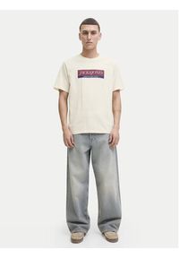 Jack & Jones - Jack&Jones T-Shirt Rinwood 12283628 Écru Regular Fit. Materiał: bawełna #3