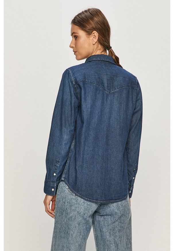 Levi's® - Levi's - Koszula. Okazja: na co dzień, na spotkanie biznesowe. Kolor: niebieski. Materiał: tkanina. Wzór: gładki. Styl: biznesowy, casual