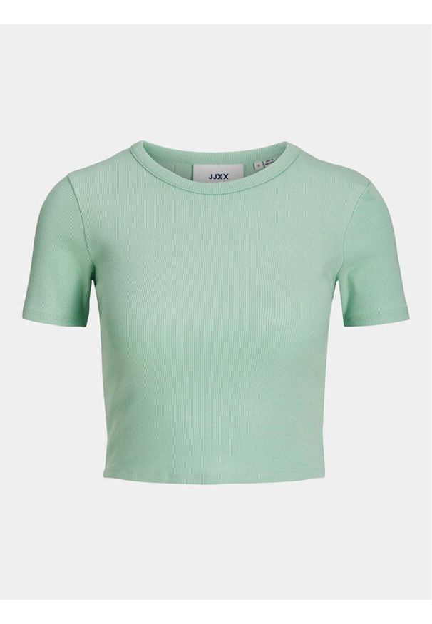 JJXX T-Shirt Florie 12217164 Zielony Slim Fit. Kolor: zielony. Materiał: bawełna