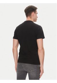 Karl Lagerfeld - KARL LAGERFELD T-Shirt A2M17074 Czarny Regular Fit. Typ kołnierza: dekolt w karo. Kolor: czarny. Materiał: syntetyk, bawełna #5