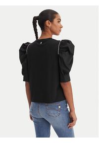 Fracomina Bluzka FR26ST3035J40101 Czarny Regular Fit. Kolor: czarny. Materiał: bawełna #4