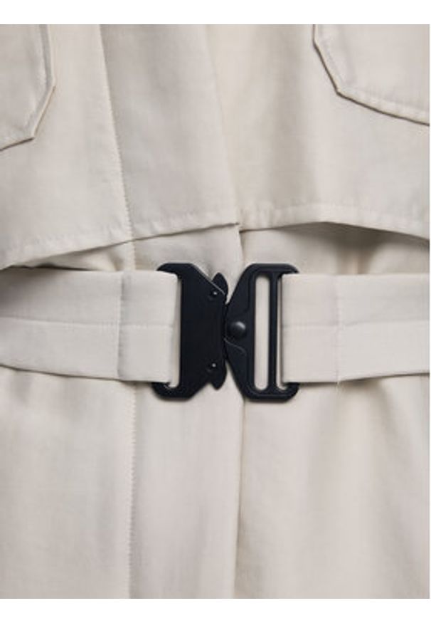 Desigual Kurtka przejściowa Empire 25WWEW58 Écru Regular Fit. Materiał: syntetyk