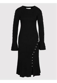 Silvian Heach Sukienka dzianinowa PGA22218VE Czarny Regular Fit. Kolor: czarny. Materiał: dzianina, syntetyk #4