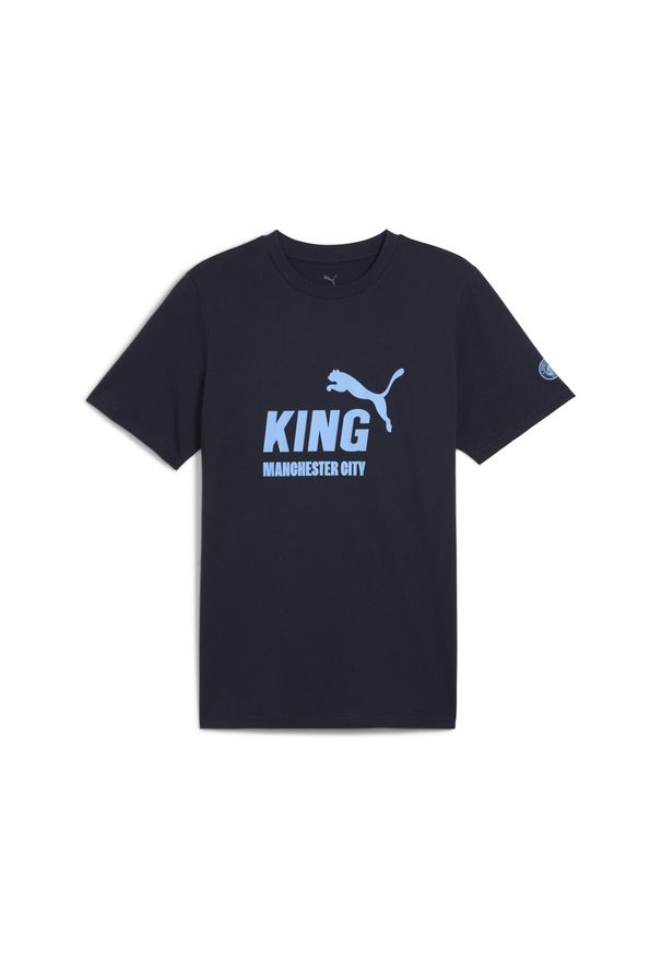 Puma - Męska koszulka Manchester City KING z logo PUMA. Kolor: niebieski. Sport: piłka nożna