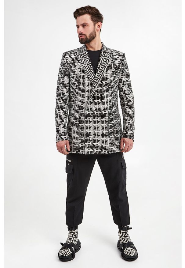 Balmain - Płaszcz męski z logo BALMAIN