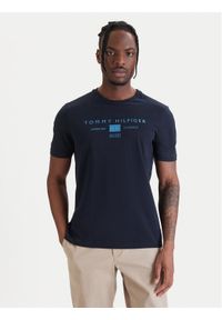TOMMY HILFIGER - Tommy Hilfiger T-Shirt Brand Love MW0MW42365 Granatowy Regular Fit. Kolor: niebieski. Materiał: bawełna #1