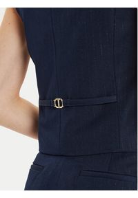 TwinSet - TWINSET Kamizelka 242TP2158 Granatowy Slim Fit. Kolor: niebieski. Materiał: syntetyk #4