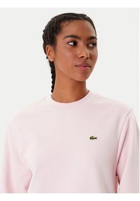 Lacoste Bluza SF5270 Różowy Regular Fit. Kolor: różowy. Materiał: bawełna #4