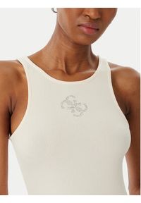 Guess Top W6RP39 KD092 Beżowy Regular Fit. Kolor: beżowy. Materiał: syntetyk #5