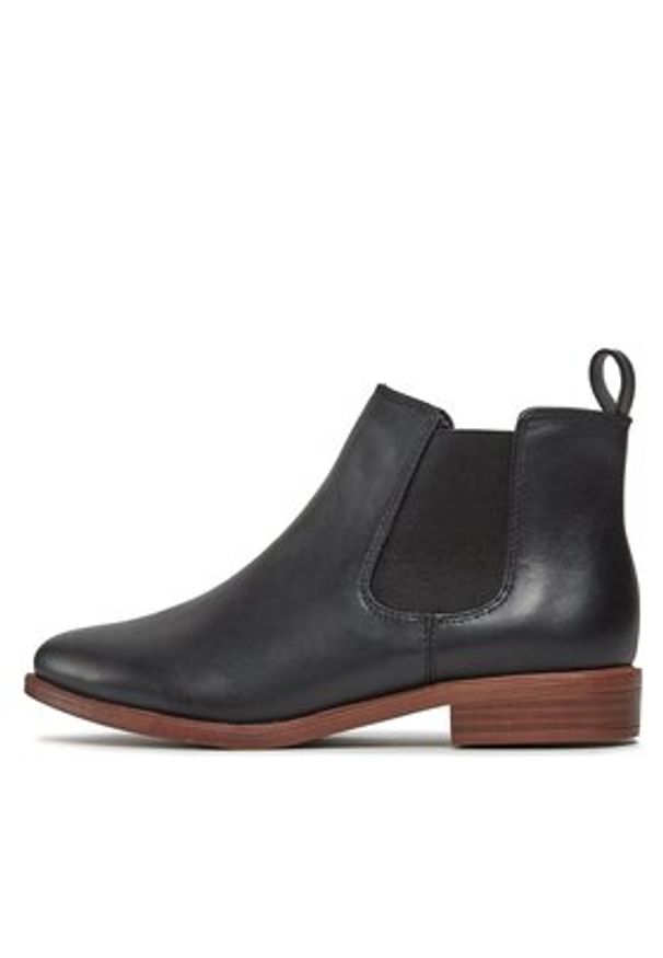 Clarks Sztyblety Taylor Shine 261119654 Czarny. Kolor: czarny. Materiał: materiał