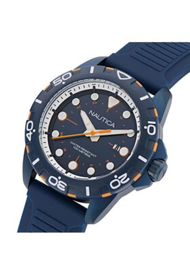 Nautica Zegarek NAPNRS401 Granatowy. Kolor: niebieski