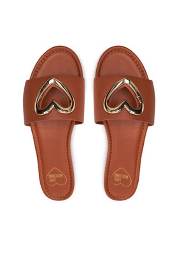 Love Moschino - LOVE MOSCHINO Klapki JA28431G0IIA0208 Kolorowy. Materiał: skóra. Wzór: kolorowy
