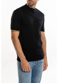 Takeshy Kurosawa T-shirt | 83331 | G. Collo M/C | Mężczyzna | Czarny. Okazja: na co dzień. Kolor: czarny. Materiał: bawełna, akryl. Wzór: aplikacja. Styl: casual #3
