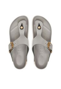 Birkenstock Japonki Gizeh Big Buckle Hex 1029507 Szary. Kolor: szary. Materiał: skóra